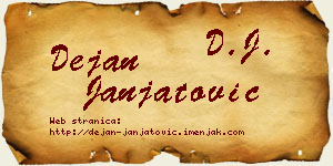 Dejan Janjatović vizit kartica